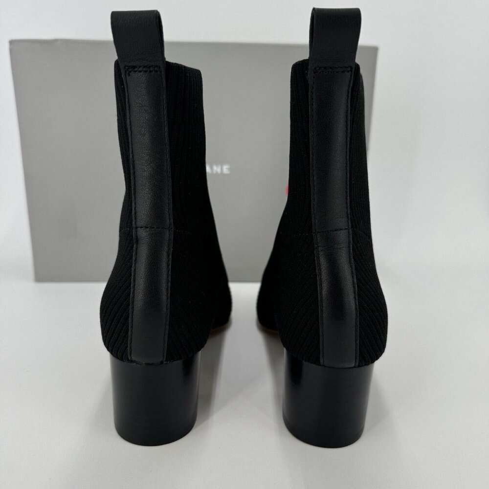Everlane The Glove Boot in Black size 7.5 Women's Stretch Rib Knit Ankle Bootie - Picture 5 of 7